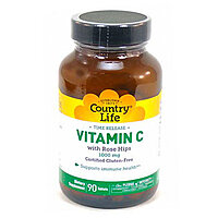 Вітамін C і шипшина 1000 мг 90 таблеток, ТМ Country Life