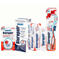 Комплекс "Позбавлення чутливості" (Зубна паста, ополіскувач, флос + подарунок Зубна щітка) BioRepair