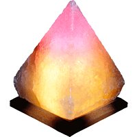 Соляной светильник "Пирамида" (4-5 кг) с цветной лампочкой, "Saltlamp"