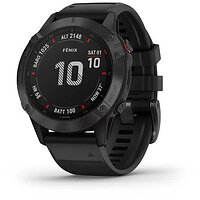 Спортивные часы Fenix 6 Pro черные с черным ремешком Garmin
