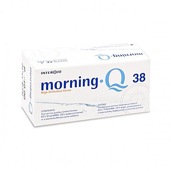 Трёхмесячные контактные линзы высокой чёткости зрения Morning Q 38 (1 шт)