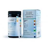 Тест-полоски САМОТЕСТ 3 для анализа показателей глюкозы+белка+pH в мочи, 50 шт.