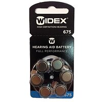Набор батареек тип 675 Widex для слуховых аппаратов (6 шт.)