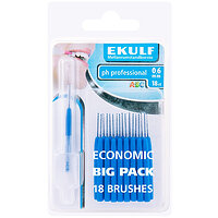 Щетки для межзубных промежутков Ekulf ph professional 0.6 мм (18 шт.) синие