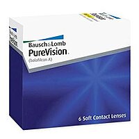 Месячные силикон-гидрогелевые контактные линзы Pure Vision, упаковка 6 шт., balafilcon A 36%