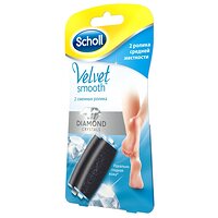 Насадка для электрической роликовой пилки средней жесткости Velvet smooth SCHOLL, 2шт