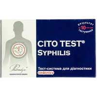 Тест CITO TEST Syphilis  для диагностики сифилиса в цельной крови, сыворотке и плазме 1 шт
