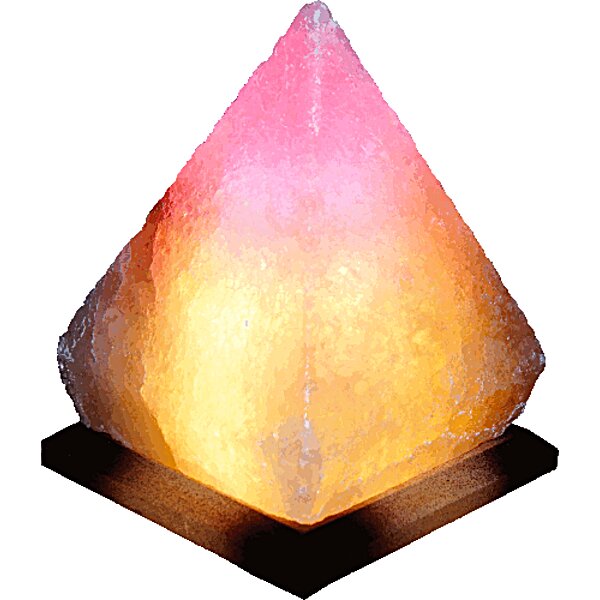 Соляной светильник "Пирамида" (4-5 кг) с цветной лампочкой, "Saltlamp"