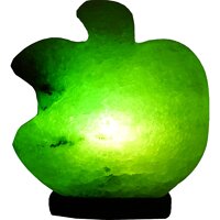 Соляной светильник "Яблоко" (3-4 кг) с цветной лампочкой "Артемсоль"