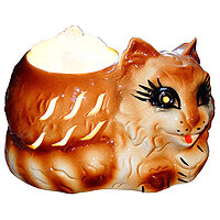 Керамический соляной светильник "Кот" (2 кг), "Saltlamp"