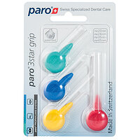 Межзубные ершики paro 3star-grip, набор образцов, 4 различных размера, 4шт