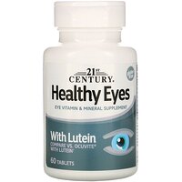 Healthy Eyes (здоровые глаза) с лютеином, 60 таблеток, 21st Century