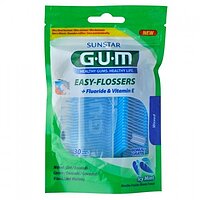 Зубная нитка-флосс GUM Easy Flossers с фторидом, 30 шт