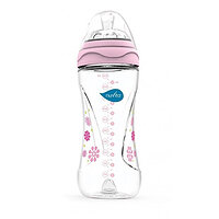 Пляшка для годування Nuvita Mimic 330 мл 4м + Антіколіковая, рожева NV6050Pink