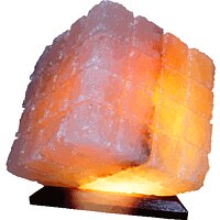 Соляной светильник "Куб" (9-10 кг) с цветной лампочкой, "Saltlamp"