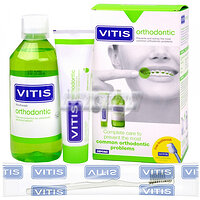 VITIS ORTHODONTIC НАБОР: зубная паста 100 мл + ополаски. 500 мл + щетка V.ORTHODONTIC в подарок DENTAID