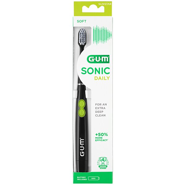 Зубная электрическая щетка GUM SONIC Daily черная
