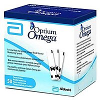 Tест - смужки Optium Omega , 50 шт . в упаковці