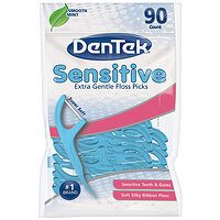 Екстра-м'які (Sensitive) флос-зубочистки, 90 шт. DenTek