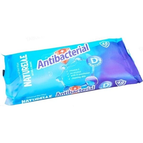 Влажные салфетки NATURELLE antibacterial, D - panthenol, 48 шт