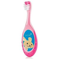 Детская зубная щетка  Brush-Baby Flossbrush 0-3 лет голубая розовая