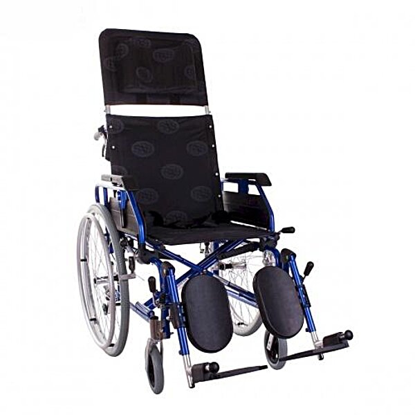 Многофункциональная алюминиевая инвалидная коляска OSD MILLENIUM Modern Recliner (REP - синяя)