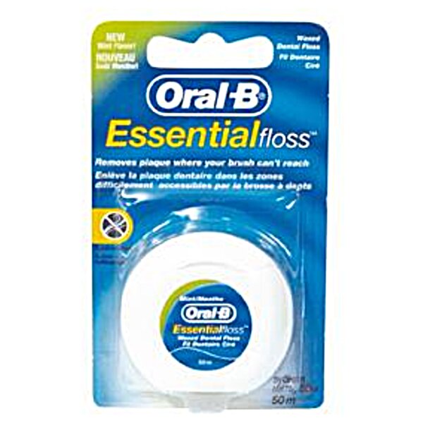 Зубная нить ORAL-B Essential Floss, Вощенная, 50 м							