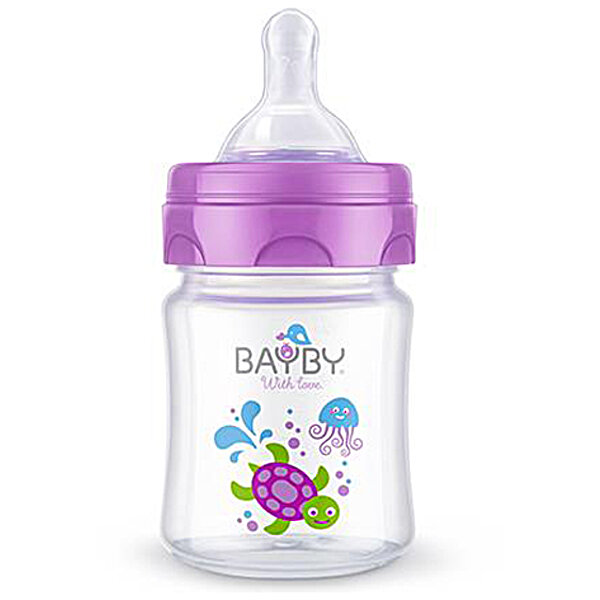 Бутылочка для кормления Bayby BFB6100 120мл 0м + фиолетовая