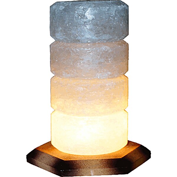 Соляной светильник "Свеча" (4-5 кг) с цветной лампочкой, "Saltlamp" 