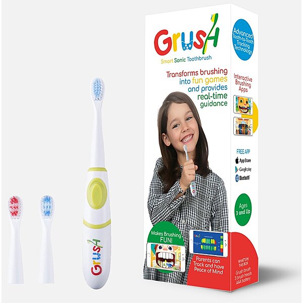Умная игровая зубная щетка для детей Grush