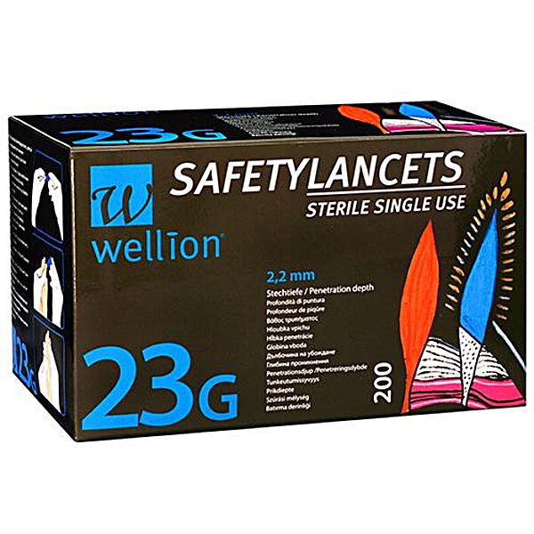 Безопасные ланцеты Wellion Calla 23G, 200 шт.