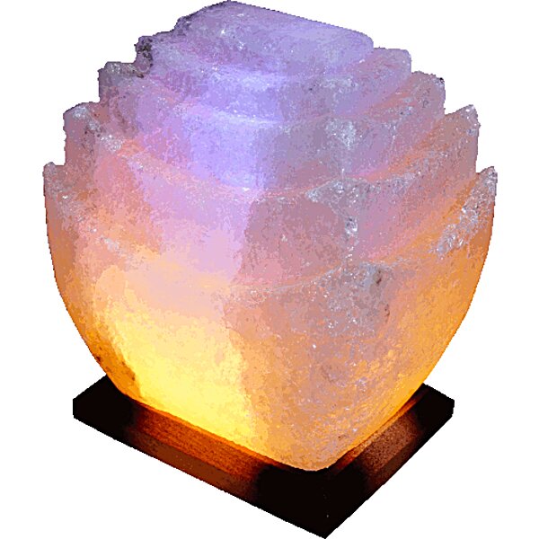 Соляний світильник " Пагода " ( 3-4 кг ) з кольоровою лампочкою , " Артемсіль " ( Україна )