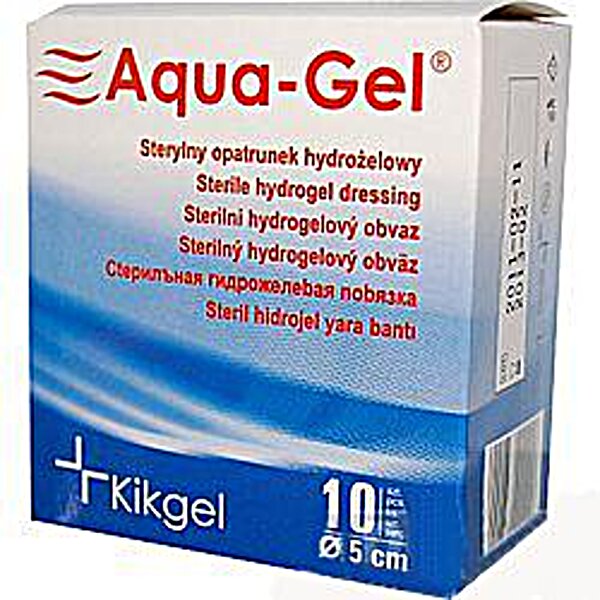 Гідрогелевая пов'язка AQUA- GEL ® , коло  5 см ( KiKgеl , Польща )