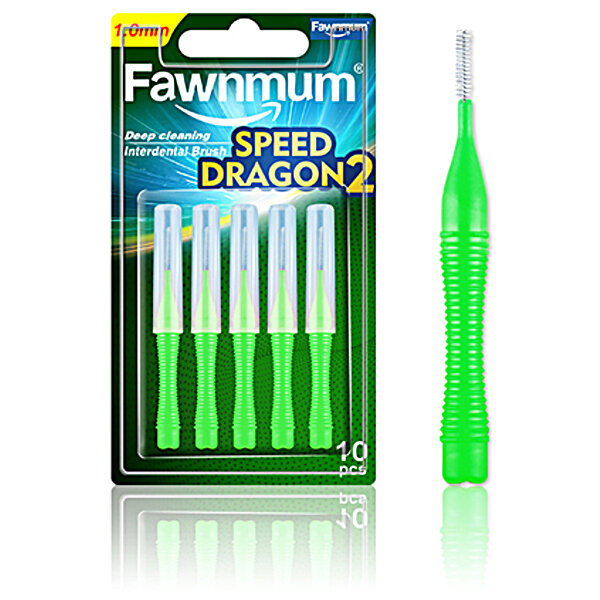 Щетки для межзубных промежутков Interdental Brush I-shape 1.0mm 10pcs Fawnmum 
