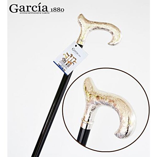 Трость Garcia Superior арт.596,черный бук, никелированная рукоять, (Испания)