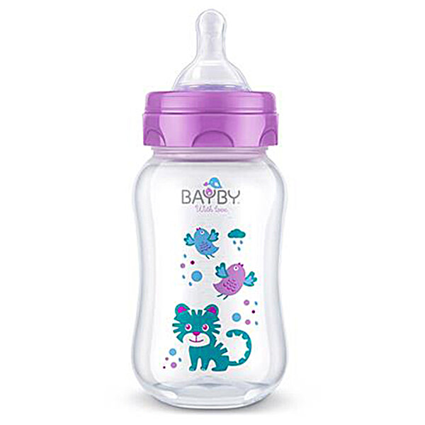 Бутылочка для кормления Bayby BFB6103 250мл 0м + фиолетовая