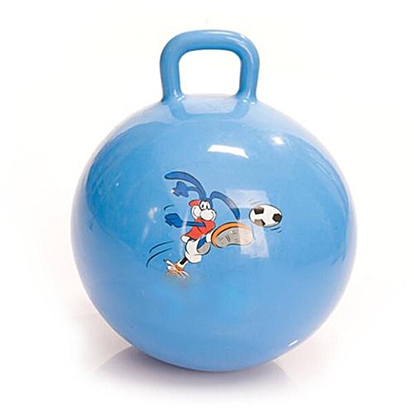 Гимнастический мяч с ручкой М-360 (голубой) 60 см Тривес