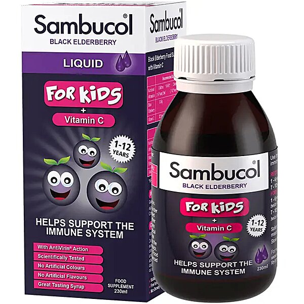 Sambucol Kids Liquid 230 мл. (Самбукол сироп для детей от 1 до 12 лет)