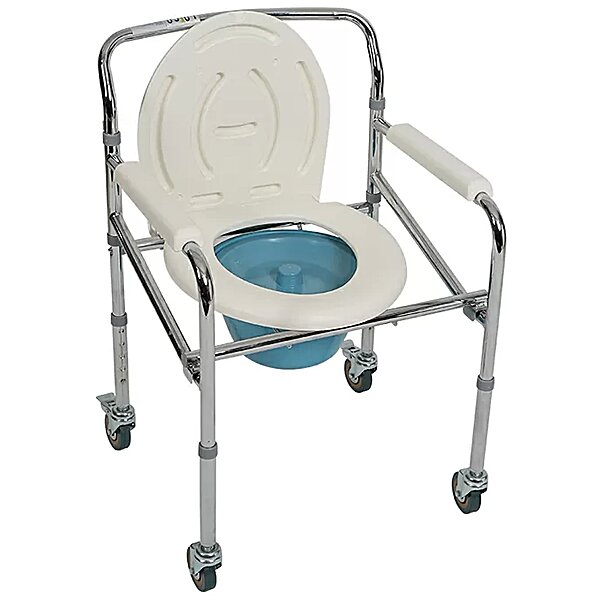 Кресло с санитарной оснасткой, с колесиками, регулируемое (PR-771)