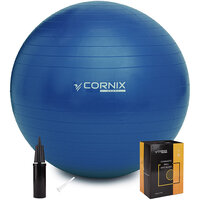 М'яч для фітнесу (фітбол) Cornix 55 см Anti-Burst XR-0015 Blue S49-3806