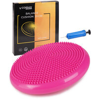 Подушка-диск балансировочная Cornix 33 см (сенсомоторная) массажная XR-0055 Pink S49-3846