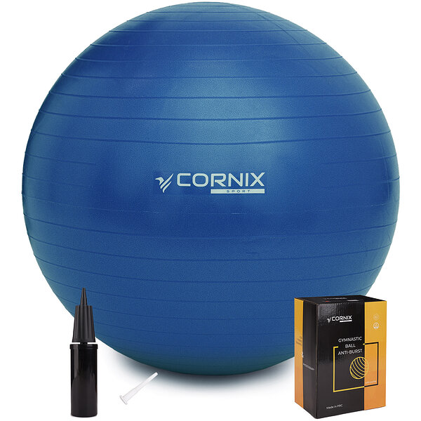 Мяч для фитнеса (фитбол) Cornix 65 см Anti-Burst XR-0021 Blue S49-3812