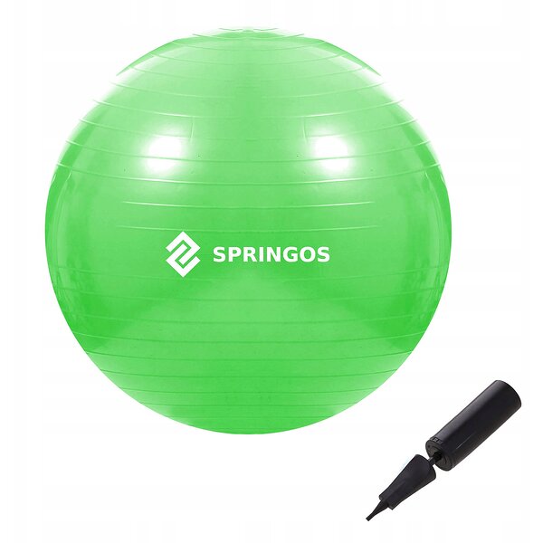 Мяч для фитнеса (фитбол) Springos 65 см Anti-Burst FB0007 Green S49-2406