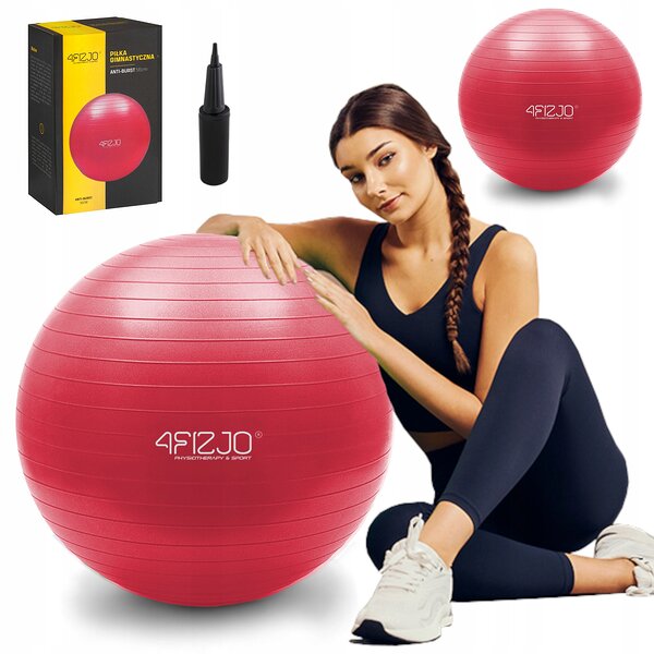 Мяч для фитнеса (фитбол) 4FIZJO 55 см Anti-Burst 4FJ0031 Red S49-1756