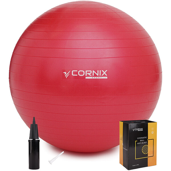 Мяч для фитнеса (фитбол) Cornix 75 см Anti-Burst XR-0028 Red S49-3819