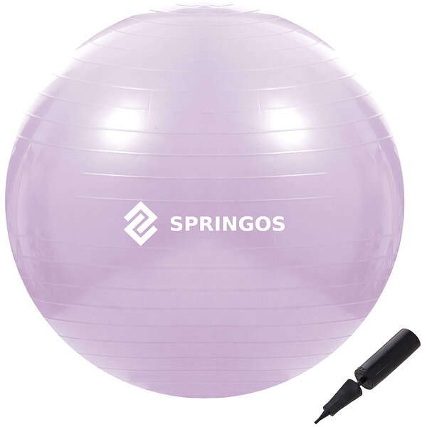 Мяч для фитнеса (фитбол) Springos 65 см Anti-Burst FB0011 Violet S49-2482