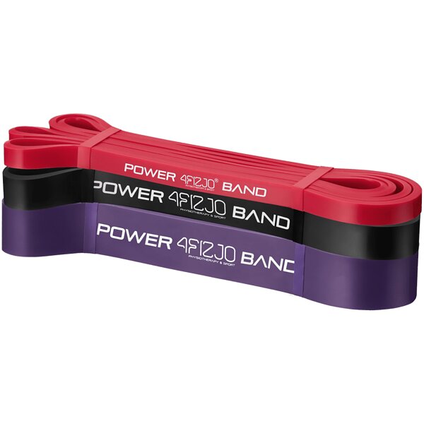 Эспандер-петля 4FIZJO Power Band 6-26 кг (резина для фитнеса и спорта) набор 3 шт 4FJ0002 S49-1356