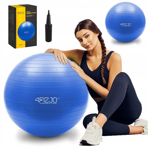 Мяч для фитнеса (фитбол) 4FIZJO 65 см Anti-Burst 4FJ0030 Blue S49-1755