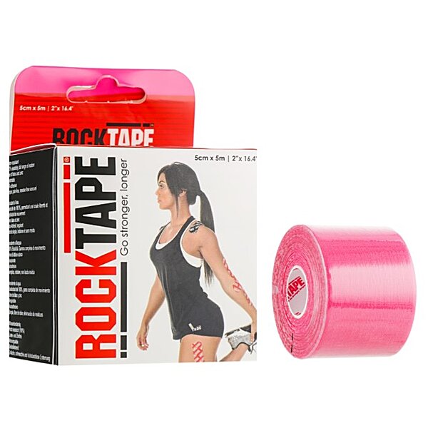 Кинезио тейп Kinesio Tape Standart 5x5 RockTape (Pink)