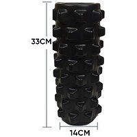 Ролик массажный EasyFit Grid Roller PRO 33 см Черный S53-1152